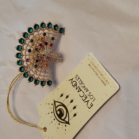 Eye Candy peacock 🦚 adjustable ring - Picture 1 of 6